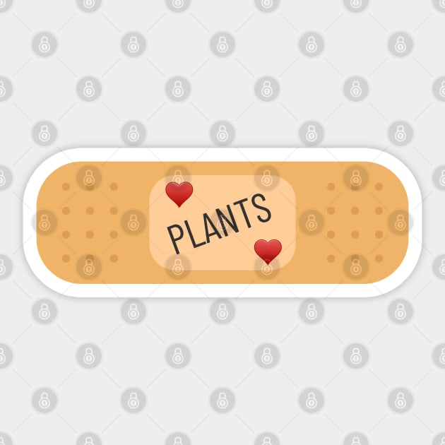 Plants patch, plant bandaid Sticker by Bailamor